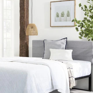 Brookside Stella Upholstered Three Channel Headboard | Bed Bath & Beyond