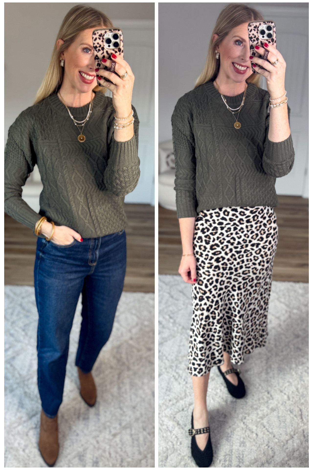 2 ways to style this cable knit sweater from Walmart! 

#LTKFindsUnder50 #LTKSaleAlert
