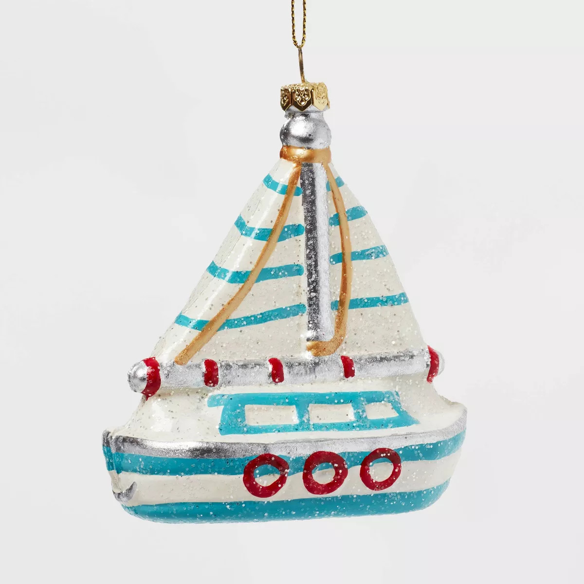 Sailboat Christmas Tree Ornament White/Blue/Red - Wondershop™ | Target