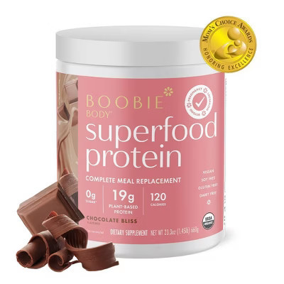 Boobie Body Organic Pregnancy and Lactation Vegan Protein Shake Chocolate Bliss - 23.4oz/1 Tub | Target