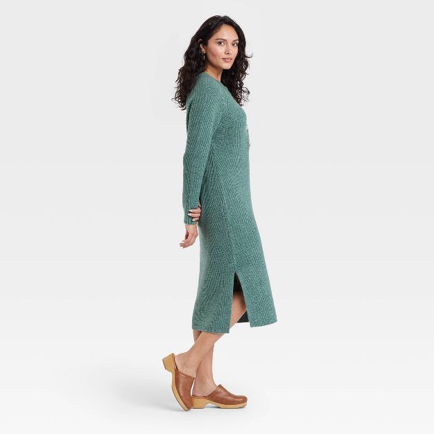 Women's Long Sleeve Henley Neck Sweater Dress - Universal Thread™ | Target