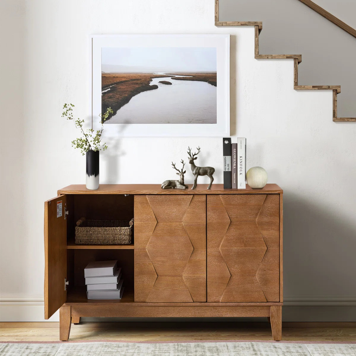 Sara Modern 45" W Sideboard with Solid Wood Legs | Wayfair North America