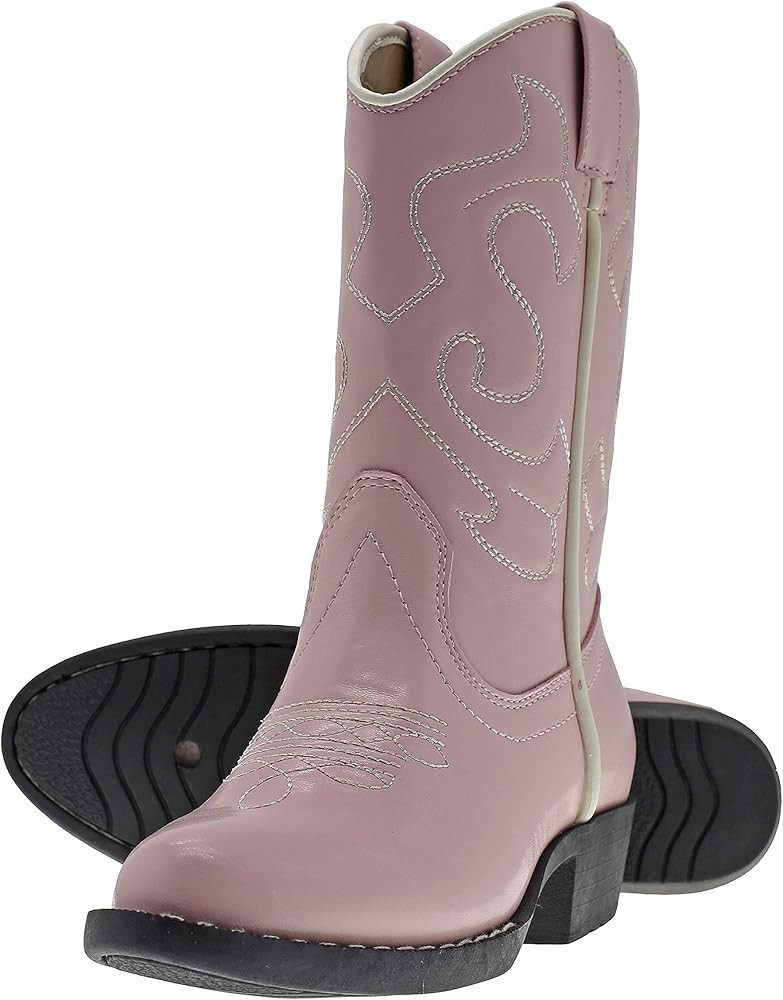 Canyon Trails Kids Lil Cowboy Pointed Toe Classic Western Rodeo Boots (Toddler/Little Kid) | Amazon (US)