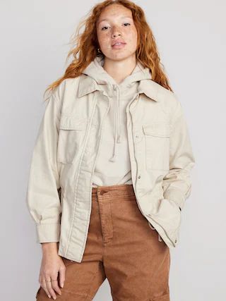 Cinched-Waist Utility Jacket for Women | Old Navy (US)