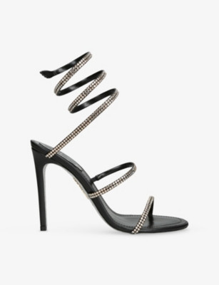 Cleo II 105 Jewel-Embellished Leather Heeled Sandals | Selfridges