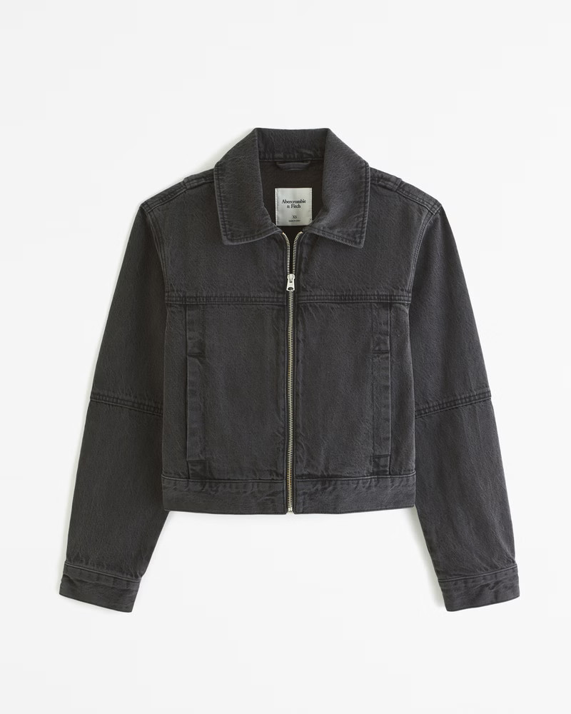 Denim Zip Jacket | Abercrombie & Fitch (US)