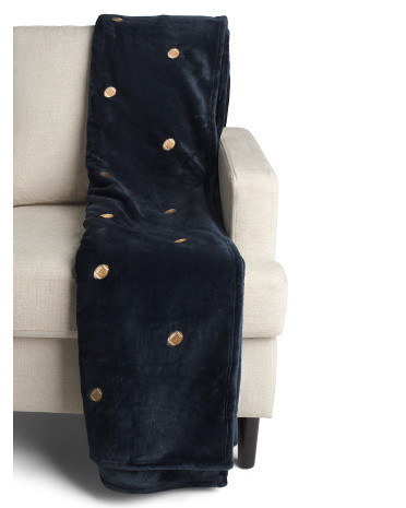 Football Embroidery Throw | TJ Maxx