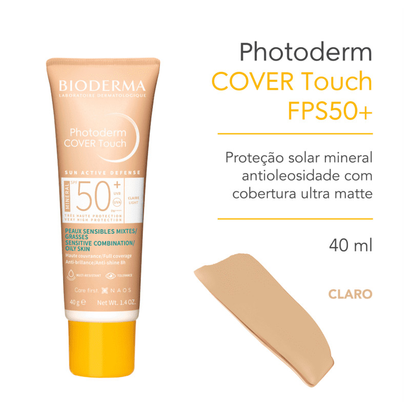 Protetor Solar Bioderma Photoderm Cover Touch FPS 50+ Facial | Beleza na Web | Beleza Na Web (BR)