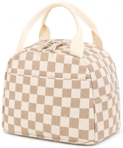 Bluboon Lunch Bag for Women Men Cute Corduroy Lunch Tote Bags Reusable Insulated Lunch Box Large Capacity Reusable Insulated Cooler for Work Picnic or Travel | Amazon (US)