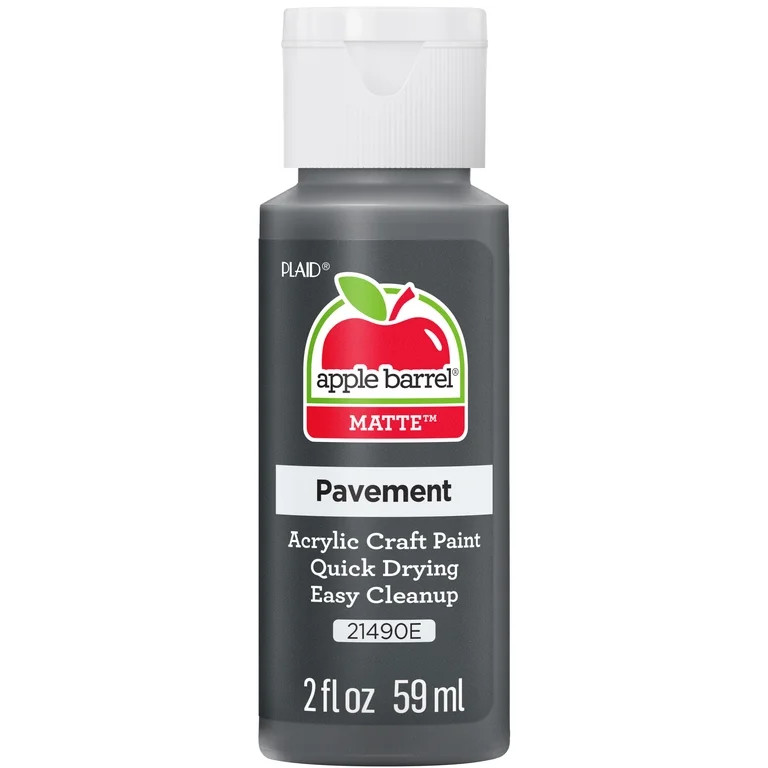 Apple Barrel 21490EX Acrylic Craft Paint, Matte Finish, Pavement, 2 fl oz | Walmart (US)