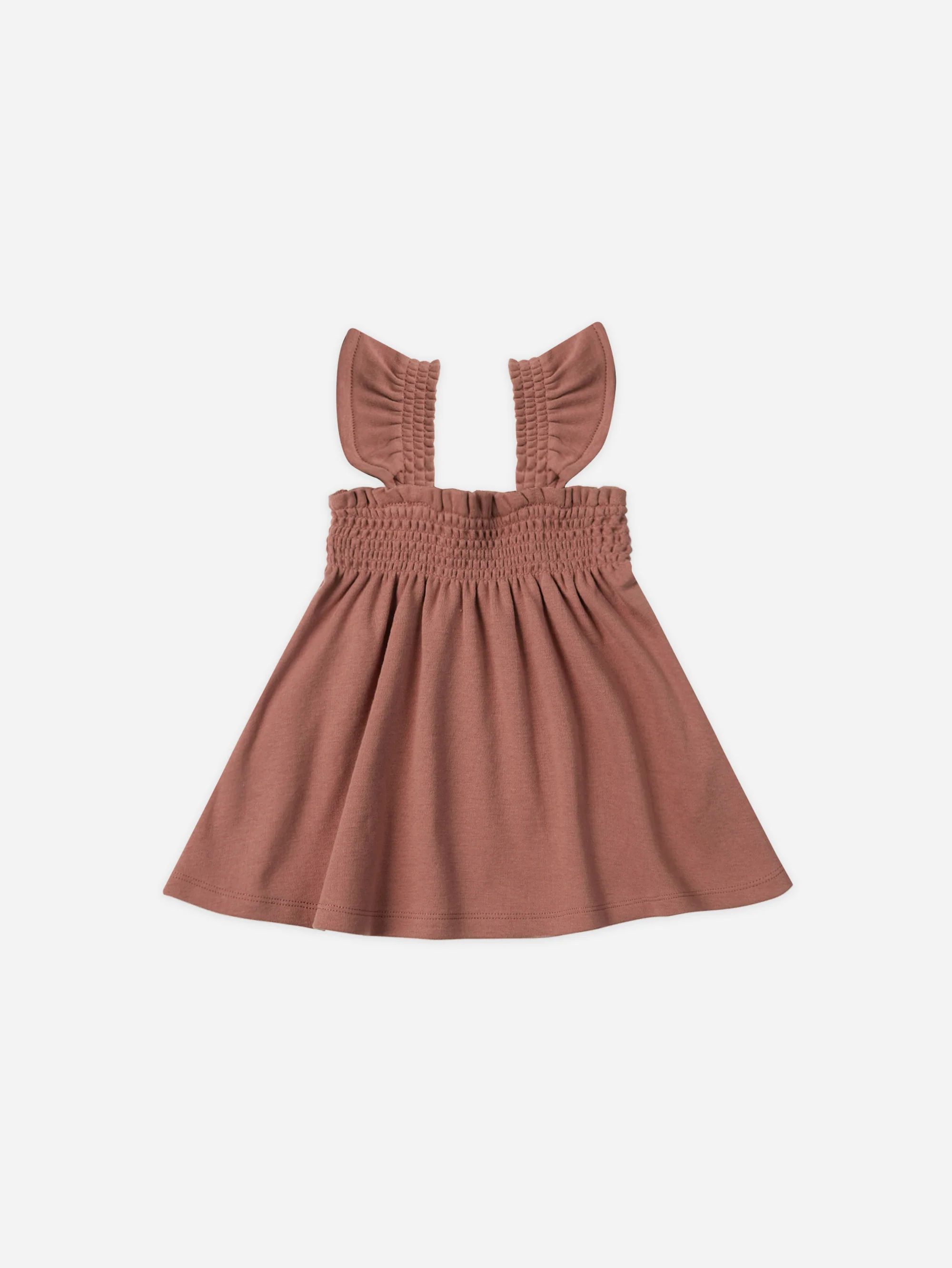 Smocked Jersey Dress || Berry | Rylee + Cru