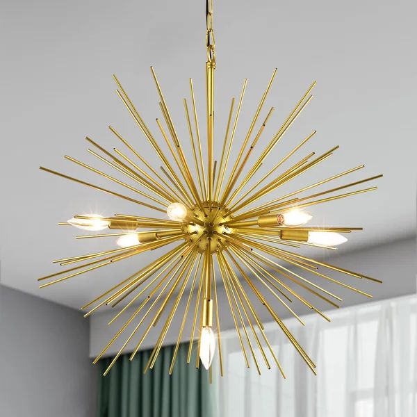 Catenia 7 - Light Sputnik Sphere Chandelier with Wrought Iron Accents | Wayfair North America