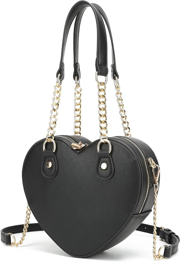 lola mae Heart Shape Satchel Crossbody Purse for women Zip Around Shoulder Bag | Amazon (US)