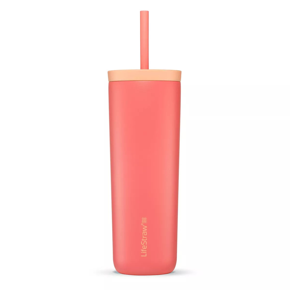 LifeStraw 18oz Go Series Water Filter Tumbler Apricot Pink | Target