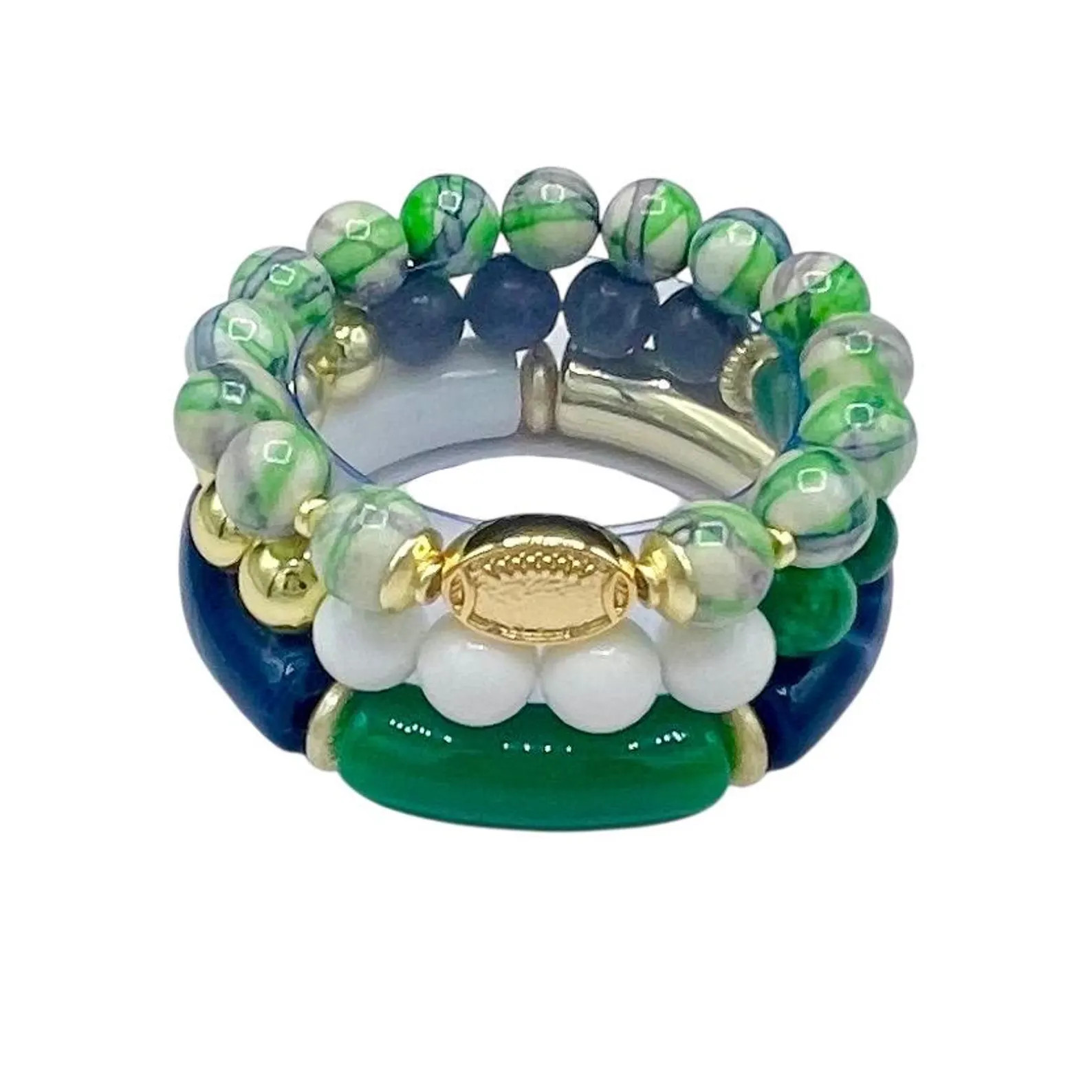 Navy and Green, Gold Women's Bracelets| University College Team Bracelets| Fighting Irish Bracele... | Etsy (US)