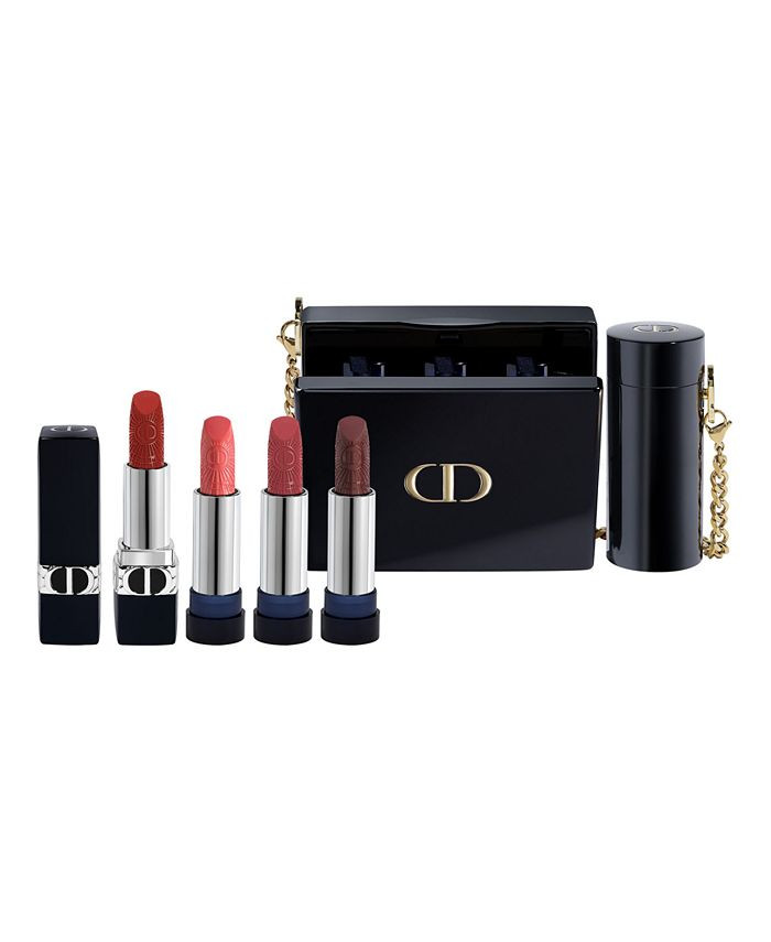 DIOR 5-Pc. Rouge Dior Minaudière Limited-Edition Clutch & Lipstick Set & Reviews - DIOR - Beauty... | Macys (US)