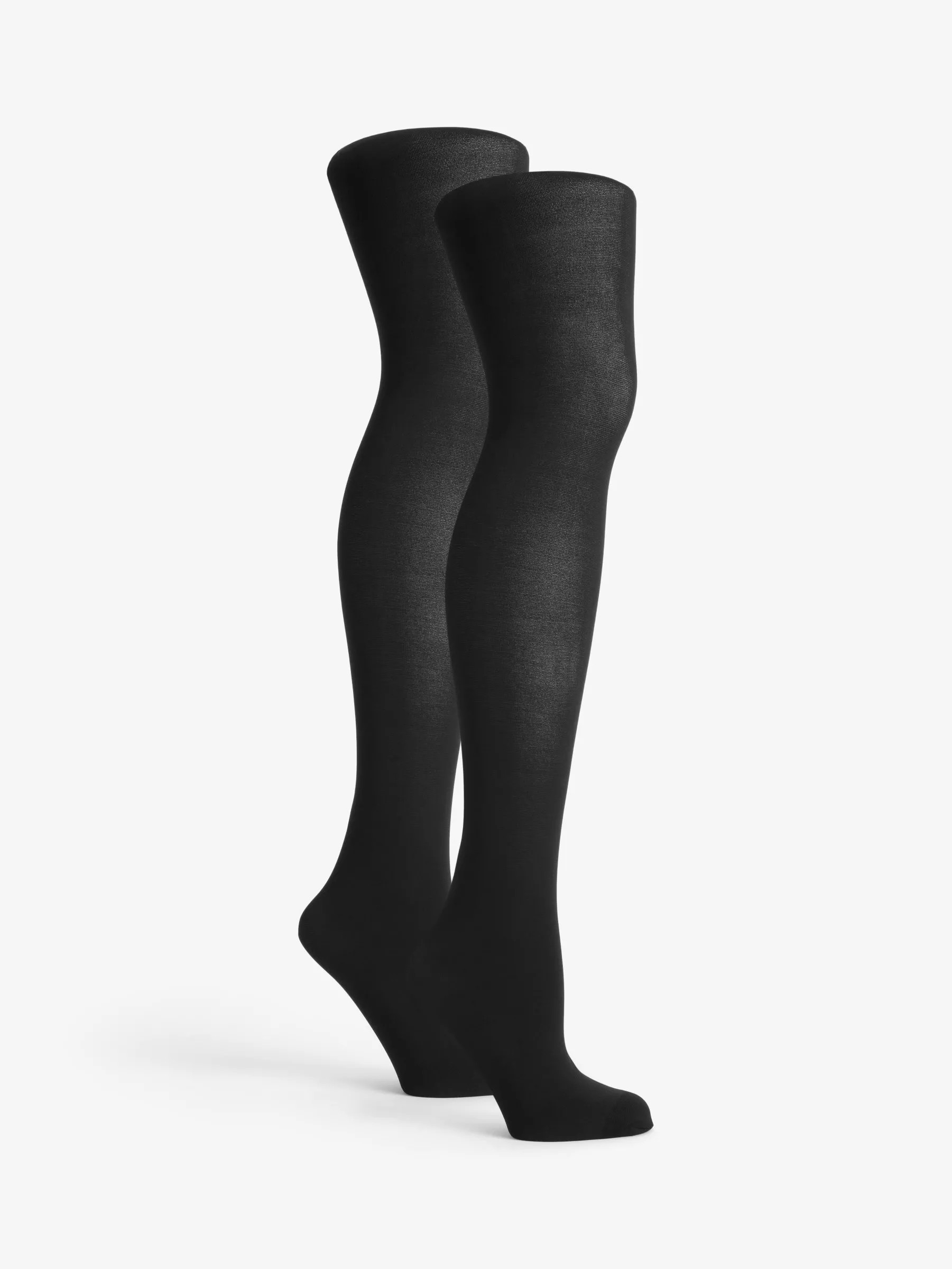 John Lewis 80 Denier Opaque Tights, Pack of 2, Black | John Lewis (UK)