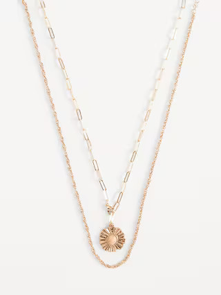 Gold-Toned Metal Necklace 2-Pack for Women | Old Navy (US)
