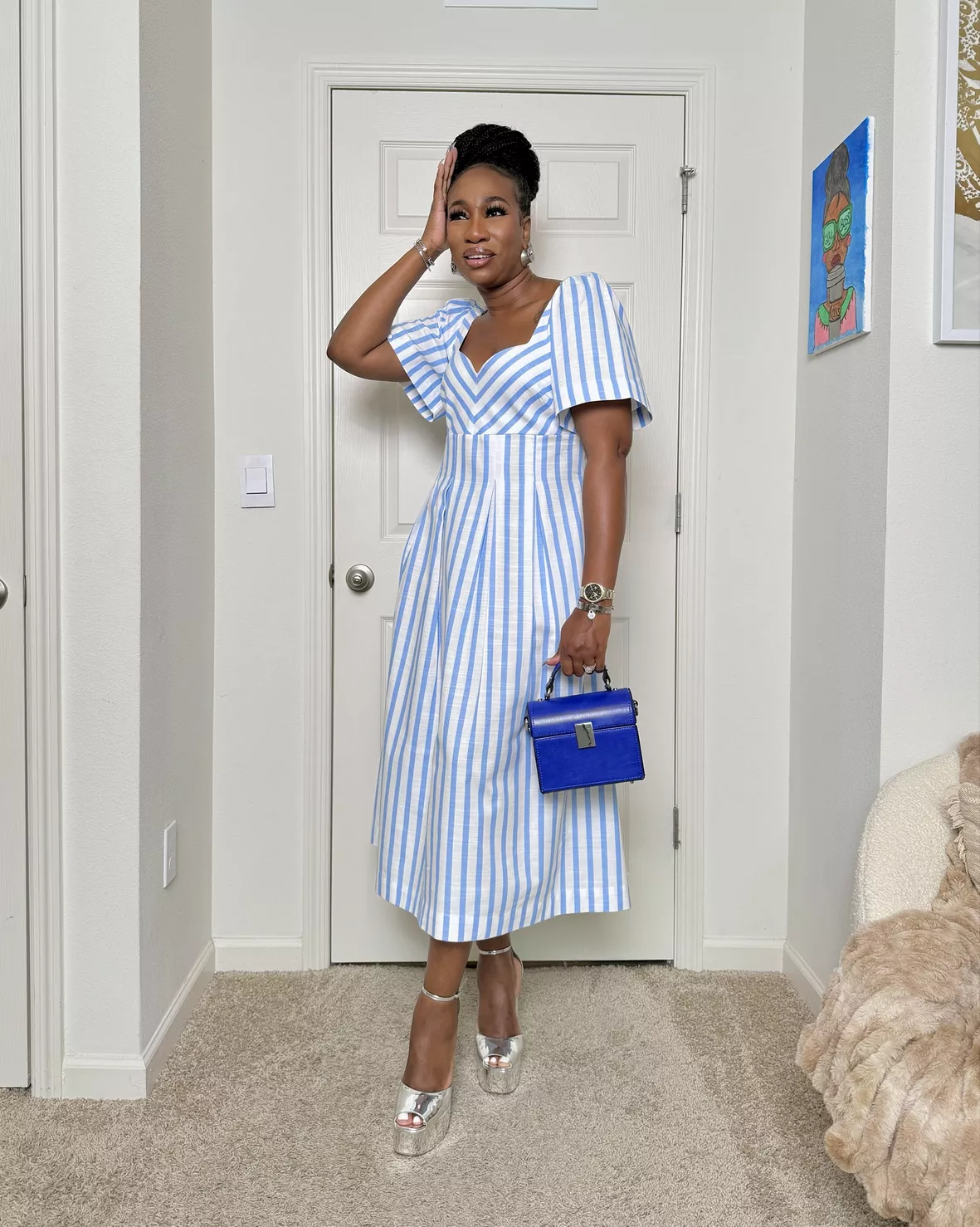 target blue and white dress ROLLER RABBIT FOR Print Maxi Length Size SMALL (S) up from Cupshe KerrySpence_ on LTK
