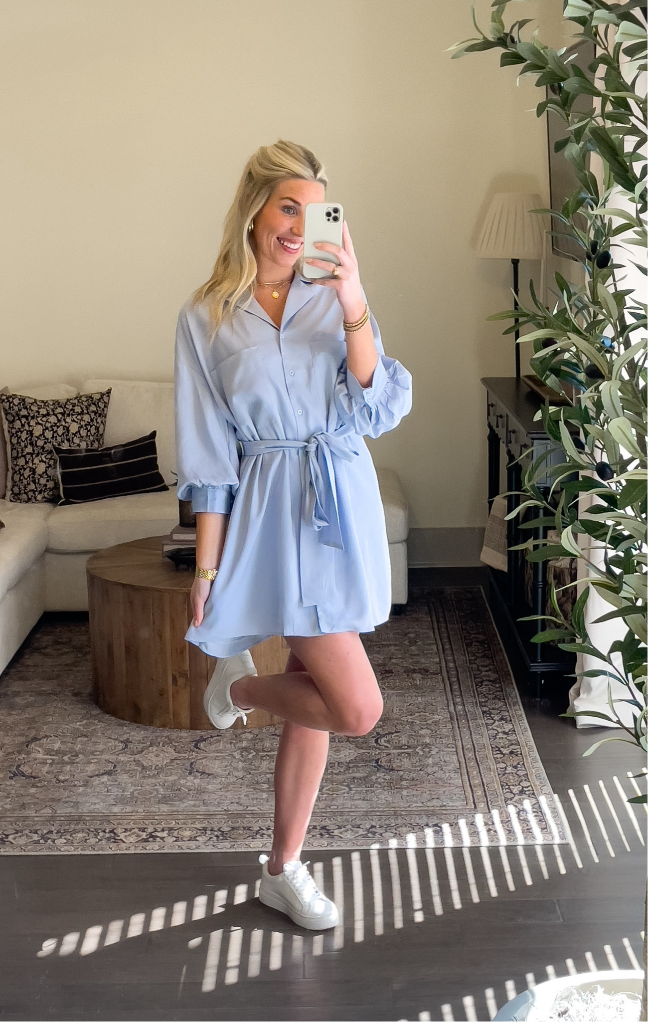 OOTD ft. This adorable blue mini from Nordstroms! Also comes in 6 other colors… personal favs are the beige in pink! You can dress it up with some wedges or keep it casual with sneakers. I love this dress because I can wear it to some many different things- work, church, brunch, and a good casual summer dress!
Office outfit/ womens workwear/ workwear dress/ summer workwear/ mini dress/ sundress/ t shirt dress/ affordable casual dresss

#LTKWorkwear #LTKSeasonal #LTKStyleTip