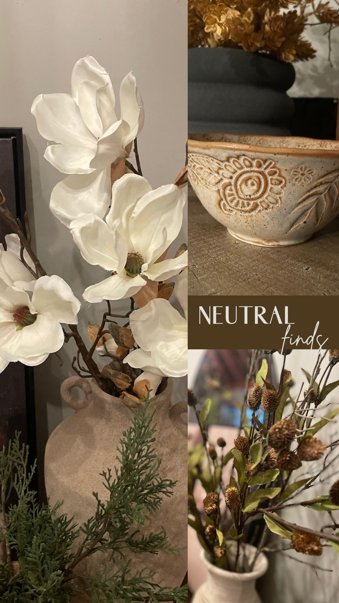 A frw of my new neutral favorite finds. Beautiful, realistic stems and embossed bowl. Currently all I n sale. Transition to spring for less

#LTKSaleAlert #LTKSeasonal #LTKHome