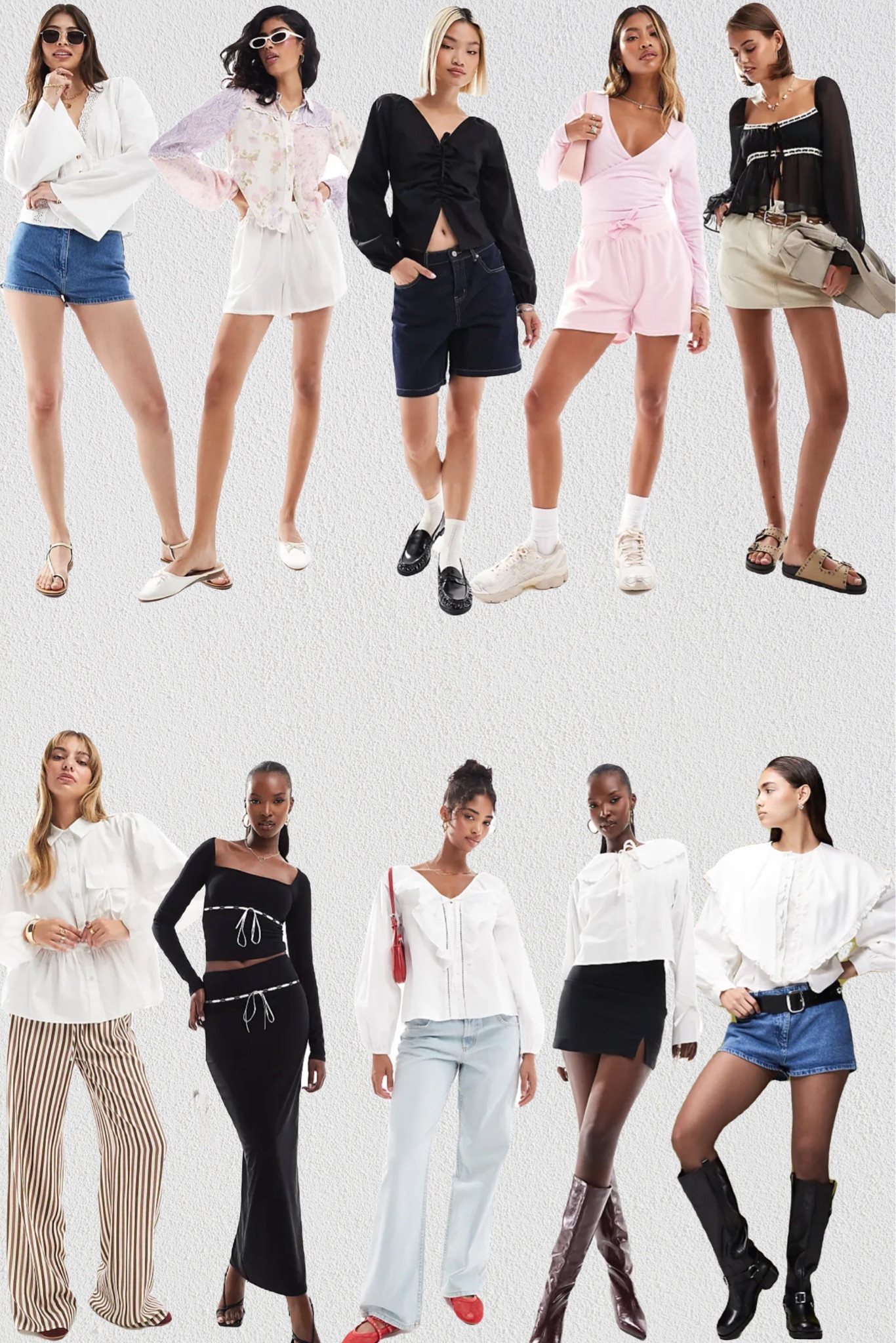 ASOS, blouse, unique, front tie, lace, peplum, mesh, button down, patterned, bold, long skeeve, short sleeve, trendy

#LTKfindsunder100