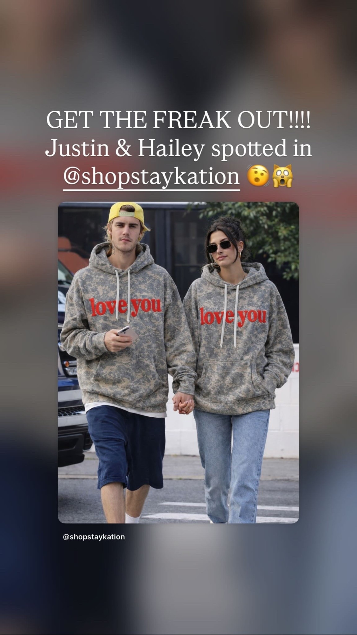 GET THE FREAK OUT!!!!
Justin & Hailey spotted in @shopstaykation 🫨🙀