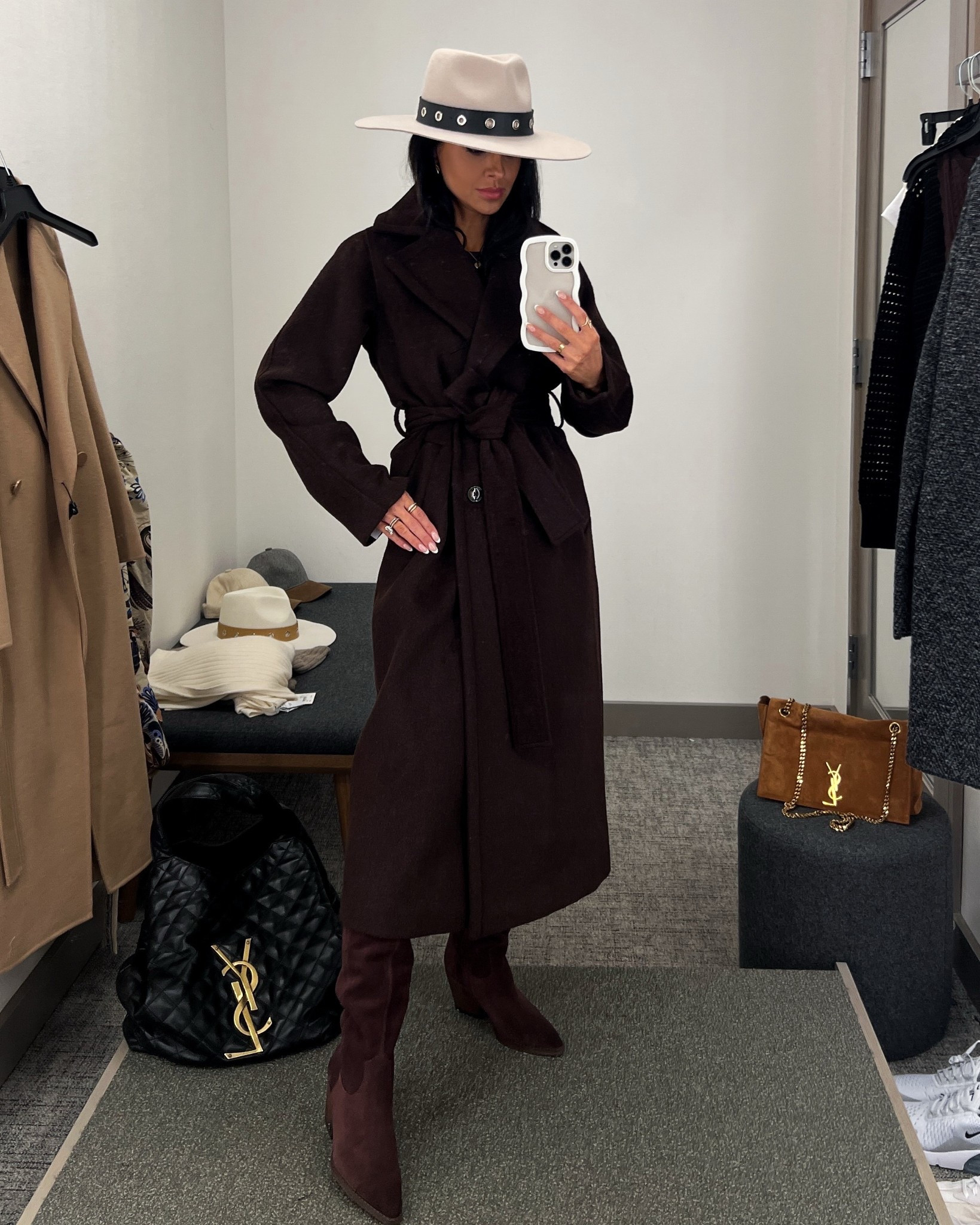 Nordstrom anniversary sale 2025
Fall outfit ideas 
Sam Edelman chocolate brown coat wearing an XS
Sam Edelman brown suede western boots run tts 
Nordstrom wool hat
#nordstrom #nsale 

#LTKSeasonal #LTKShoeCrush #LTKSaleAlert