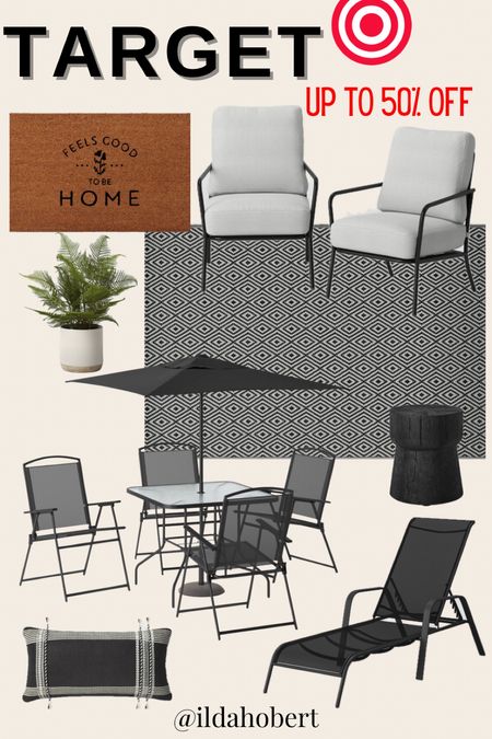 Target — up to 50% off patio furniture!

Outdoors, outdoor furniture, patio, chairs, rugs, plants, target sale, target deal 

#LTKHome #LTKFindsUnder100 #LTKSaleAlert