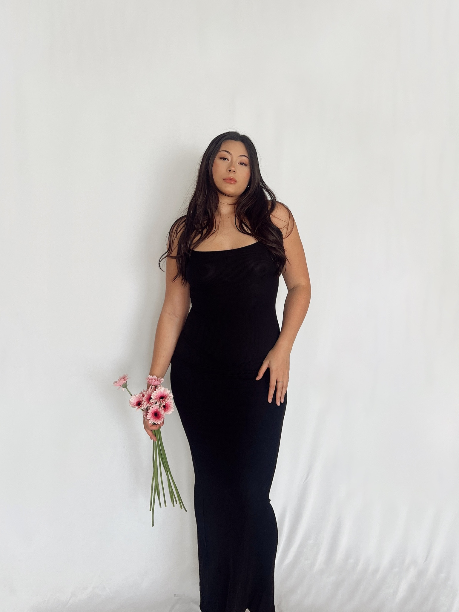 I got a medium in the skims dress 🖤