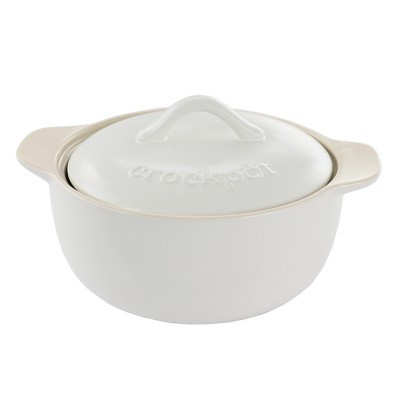 Crock Pot Artisan 2.3 Quart Round Stoneware Casserole with Lid in White | Target