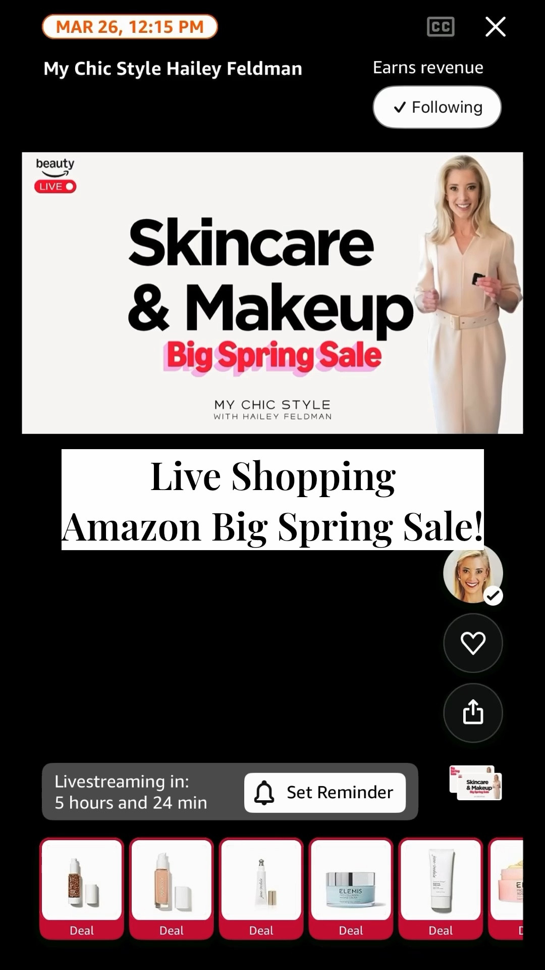 Live Shopping
M today and Friday! Amazon Big Spring Sale!

#LTKSaleAlert #LTKBeauty #LTKgrwm