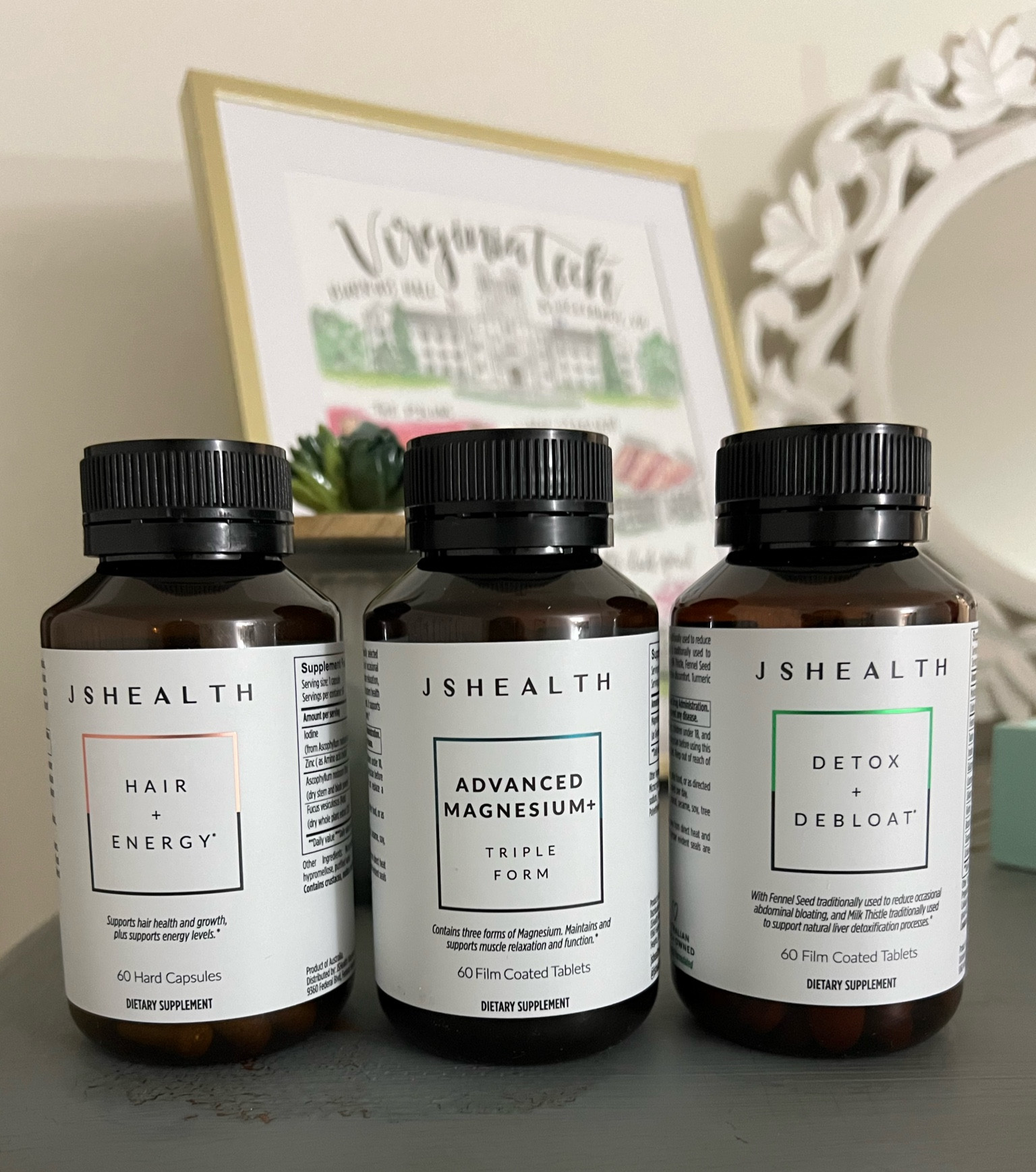 JS Health pills: Hair + Energy, Advanced Magnesium, Detox + Debloat 

#LTKMostLoved #LTKSeasonal #LTKbeauty
