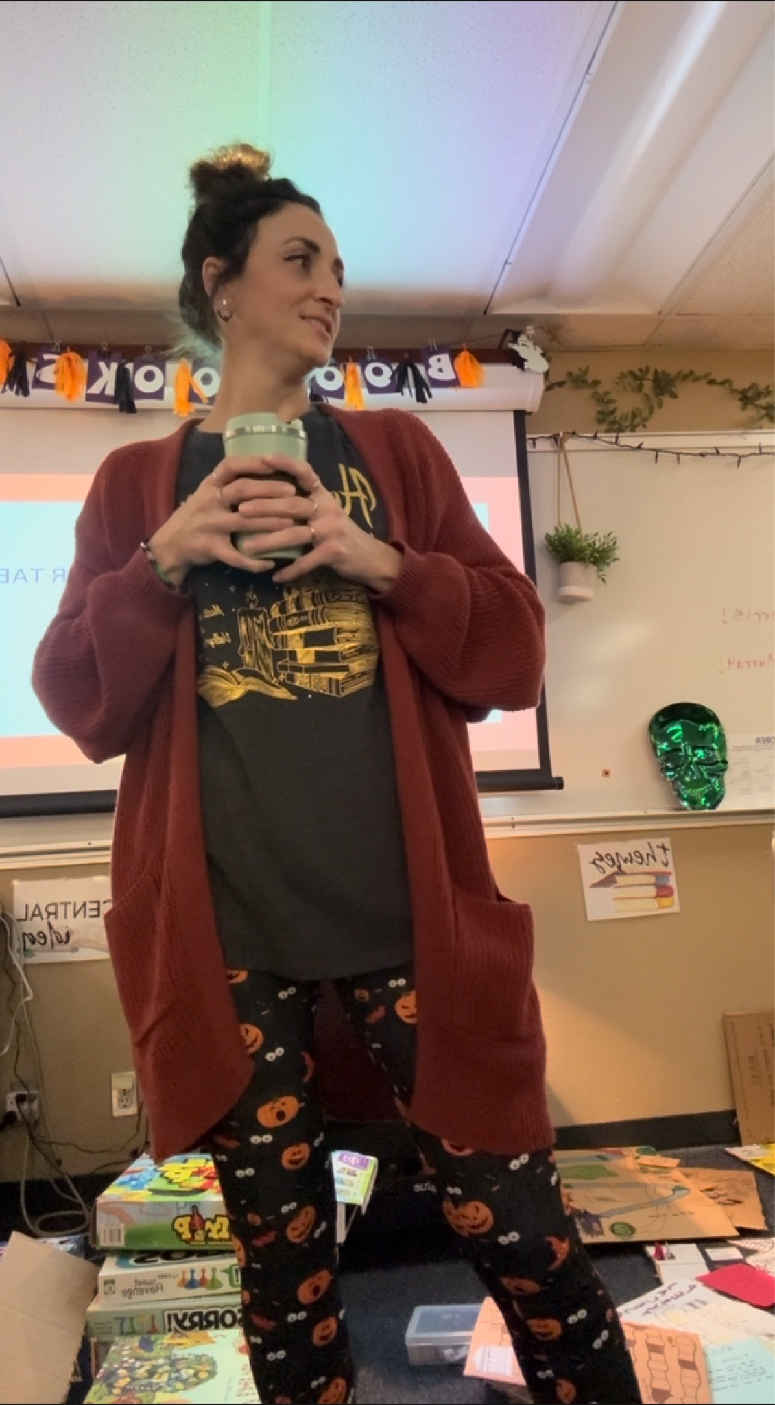 Halloween comfy teacher outfit 🎃