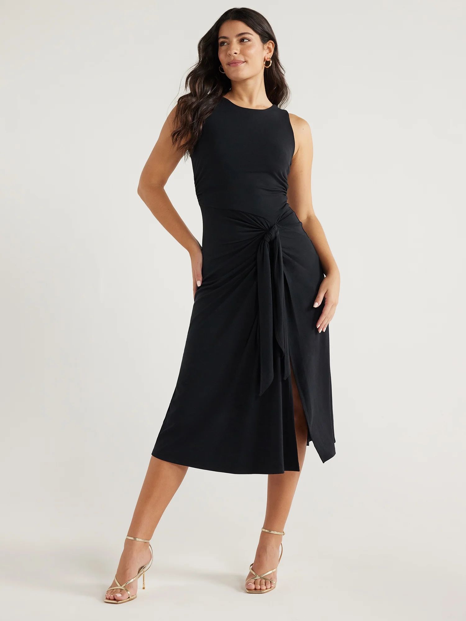 Sofia Jeans Women's and Women's Plus Side Tie Tank Dress with Rouching,  Sizes XXS-5X - Walmart.c... | Walmart (US)