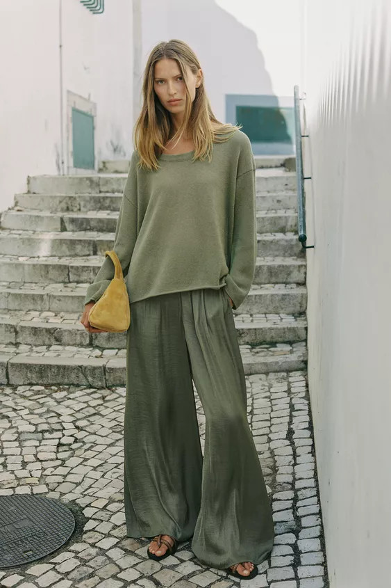 WIDE FLOWING TROUSERS | Zara UK