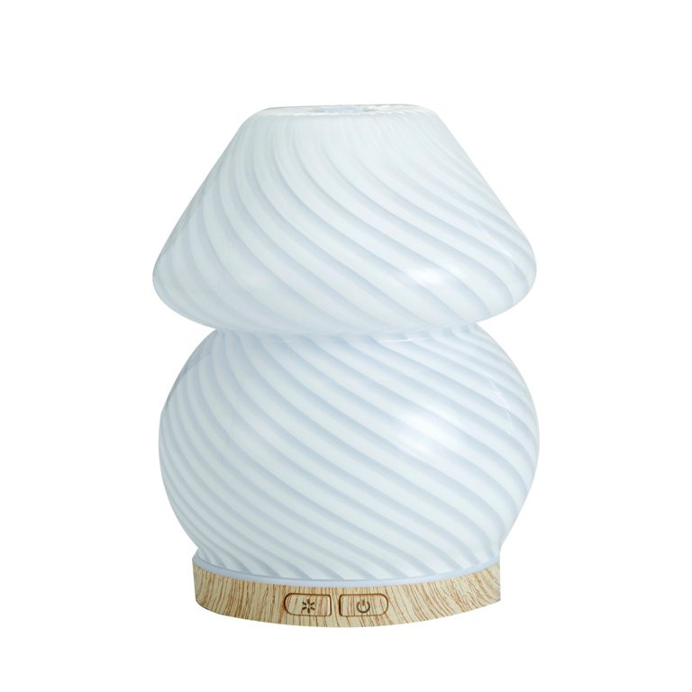 Better Homes & Gardens 150mL Cool Mist Mini Swirl Lamp Ultrasonic Diffuser Mushroom, White | Walmart (US)