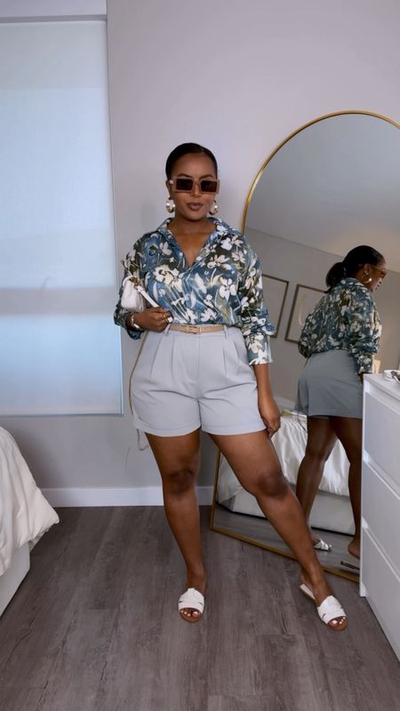 I absolute love this button down + tailored shorts combo for spring. This would be by go to uniform for spring/summer brunch with the girls. 🌺✨

#LTKfindsunder100 #LTKSeasonal