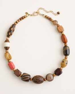 Short Cherry-Colored Beaded Necklace | Chico's
