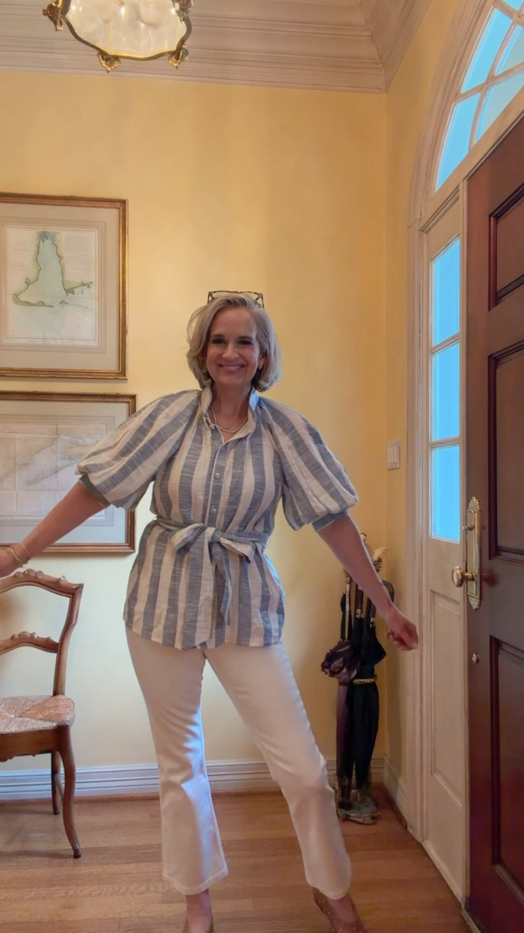 Dinner outfit for tonight!

Spanx, Melinda Maria, jelly shoes, Steve Madden, striped top, spring style, over 50, midlife fashionn

#LTKOver40 #LTKootd #LTKgrwm