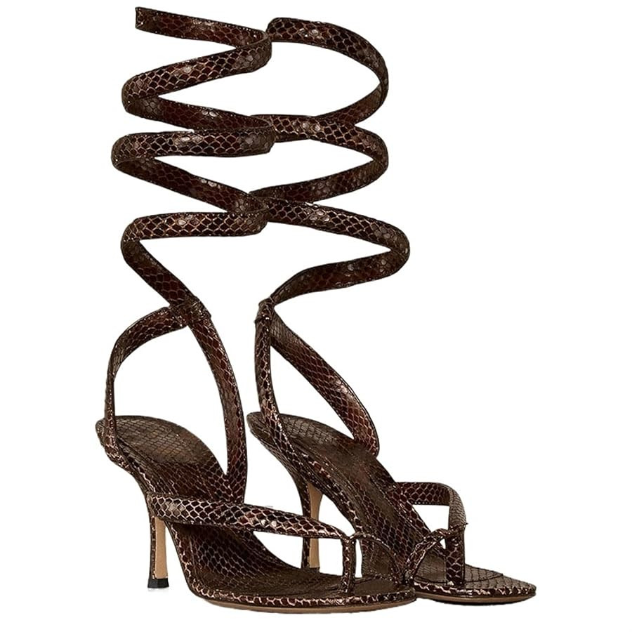 Strappy Heels for Women Sandals Open Toe High Stilettos Heel Sandals Party Wedding Sexy Sandals | Amazon (US)