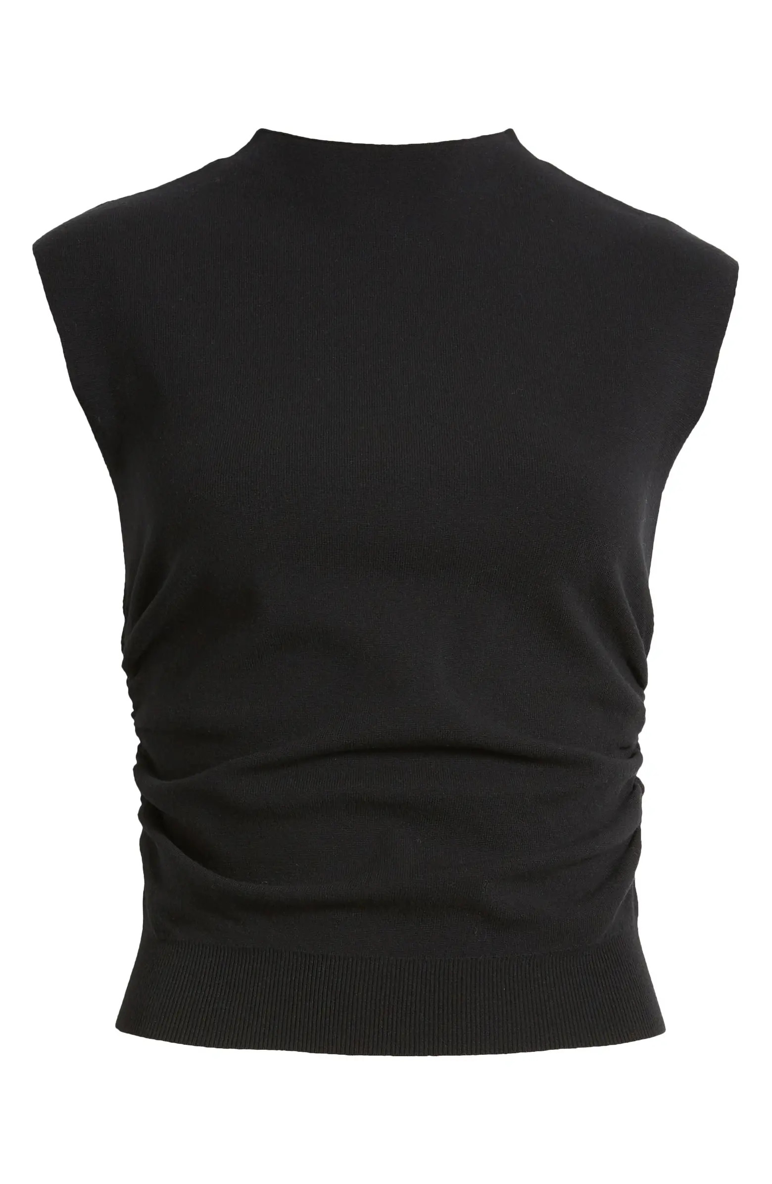 Open Edit Ruched Cap Sleeve Sweater | Nordstrom | Nordstrom