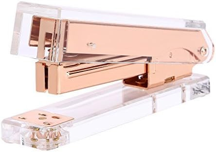 LOMOFI Acrylic Rose Gold Desktop Stapler - A Classic Modern Design - Elegant Office Desk Accessor... | Amazon (US)