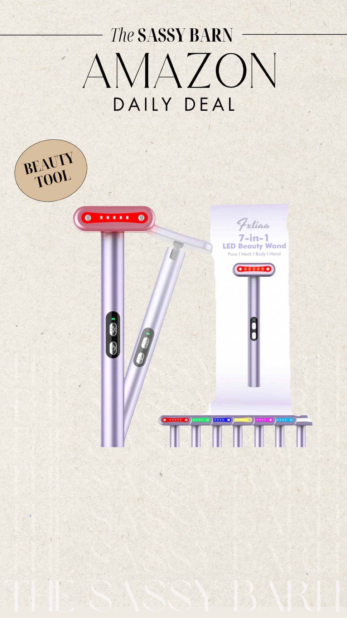 77% Off!!! Huge Savings! 
Light-Therapy-Wand, Red Light Therapy for Face and Neck Facial Wand 7 in 1 Led Beauty Wand Red & Blue Rejuvenation Face & Eye Massager Skincare Tool

#LTKSummerSales #LTKSaleAlert #LTKBeauty