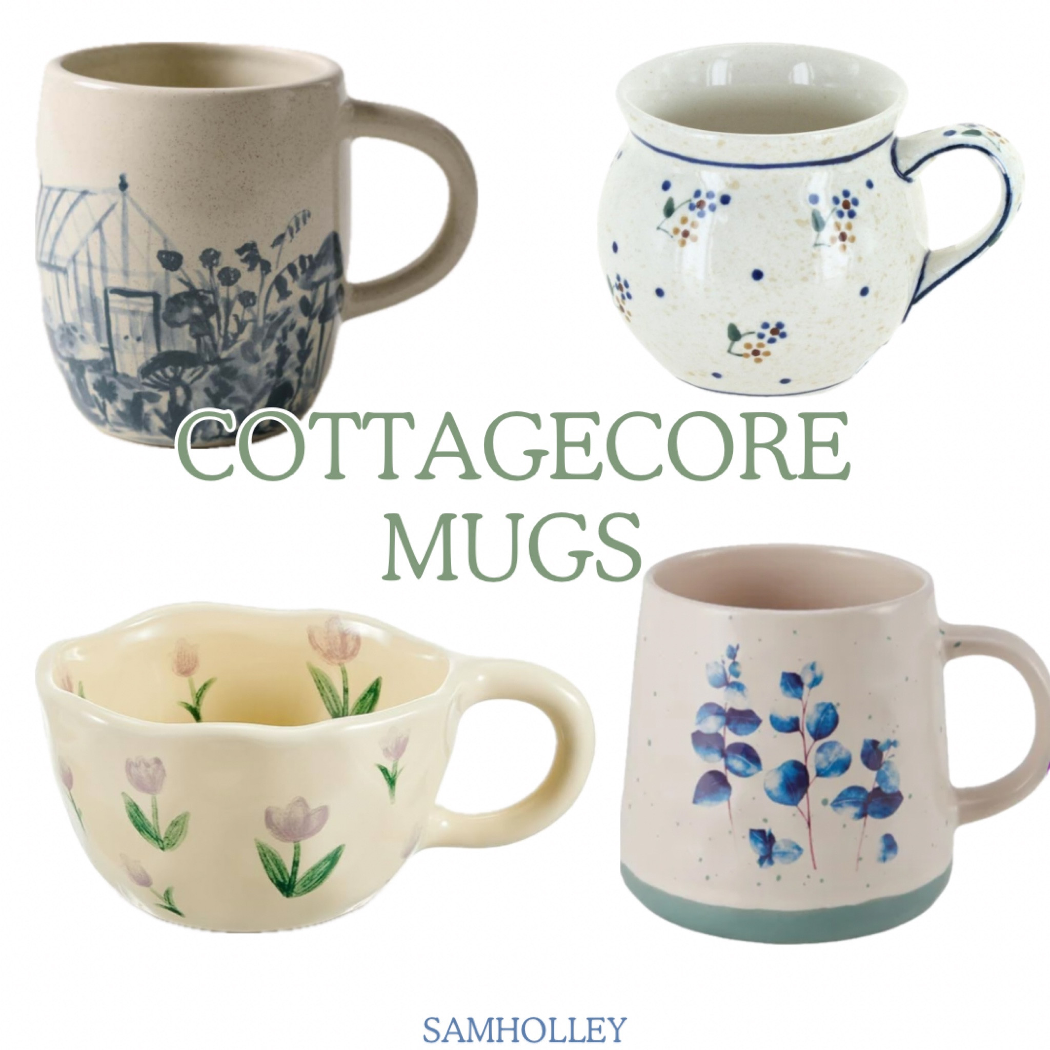 Cute cottage style mugs 