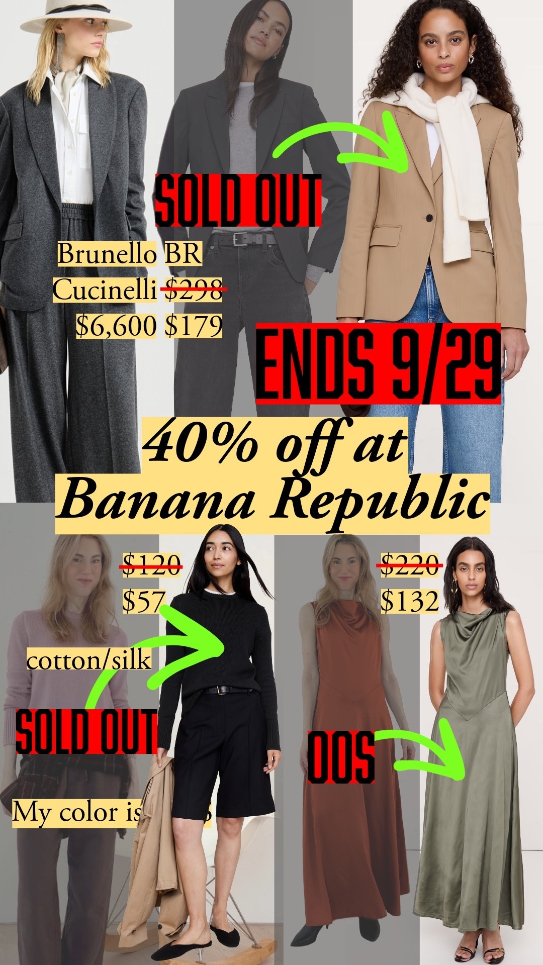 Sale runs 9/18 - 9/28. Free express shipping with $175+ with code BRSHIP. The Italian lightweight wool is the reason to shop this sale: a lapel that rolls, real cuff buttonholes, and a felt undercollar on the blazer, with the pants cut from the same cloth. The satin has enough heft to hang rather than cling; size down on the cowl-neck maxi and the merino maxi skirt if you're between sizes. 40% off friends & family 9/18 - 9/27.

#LTKootd #LTKSeasonal #LTKSaleAlert