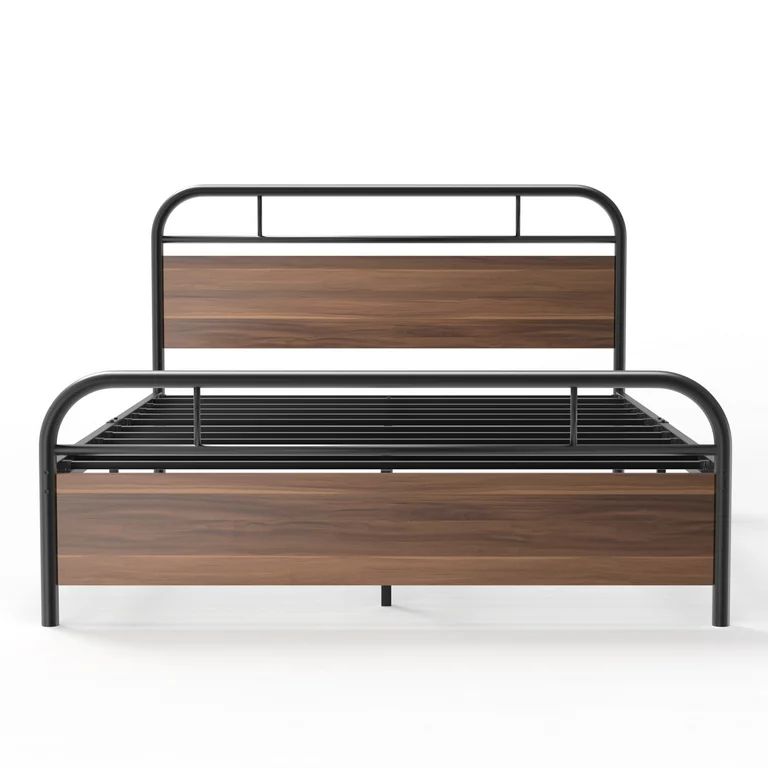 Nazhura Metal Platform Bed, FULL Bed Frame with Headboard and Footboard, No Box Spring Needed, fo... | Walmart (US)