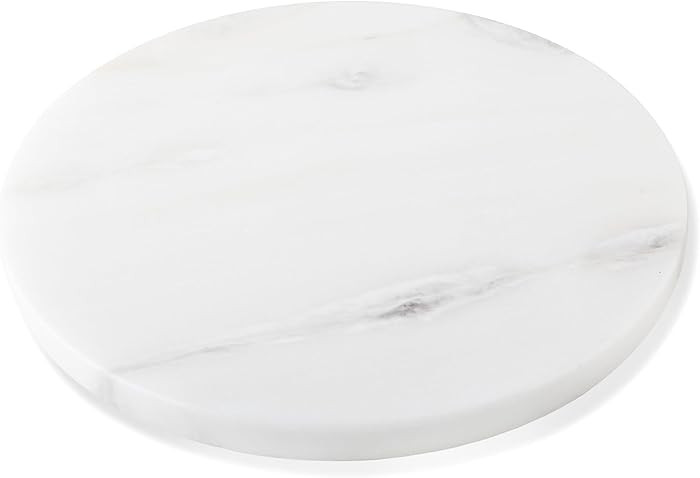 Koville African Round Marble Cutting Board for Kitchen, 11inch Round Hand Crafted Marble Slab for... | Amazon (US)