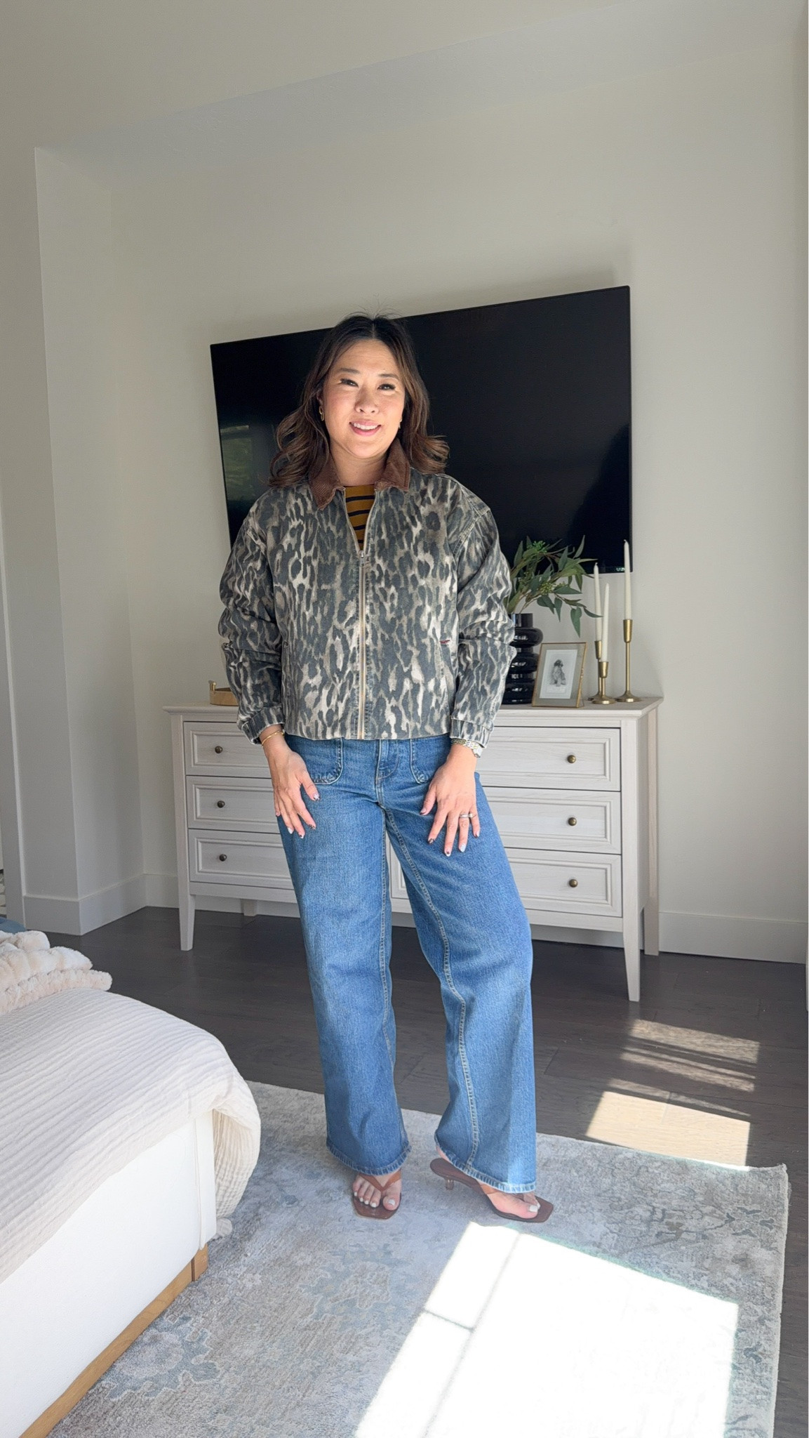 Walmart new fall arrivals Leopard jacket - medium Denim - 6 short

#LTKootd #LTKSeasonal #LTKOver40