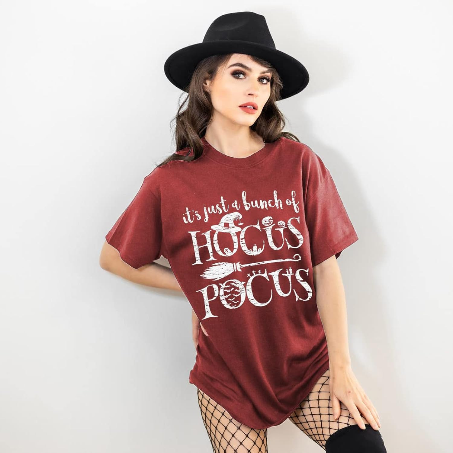 Amazon.com: It's Just A Bunch of Hocus Pocus Halloween T Shirt Womens Funny Cute Sanderson Sisters G | Amazon (US)